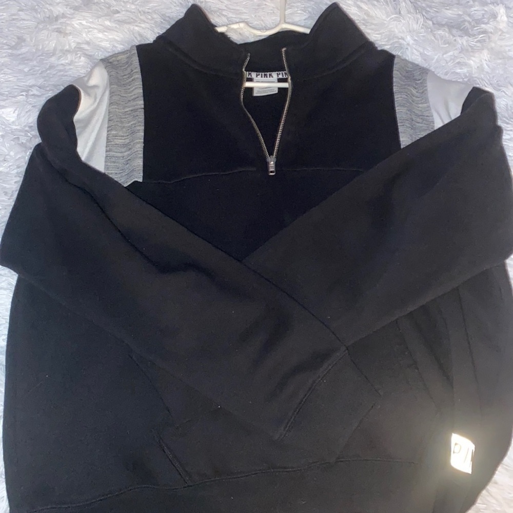 Victoria Secret Pink three quarter zip sweater